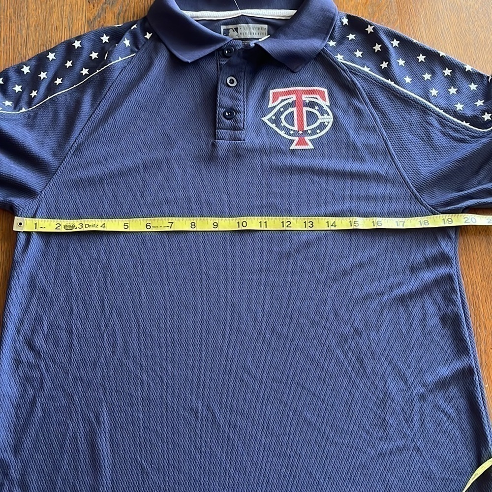 NWT General Merchandise Minnesota Twins Jersey Short Sleeve Collar Blue size M - Picture 9 of 11